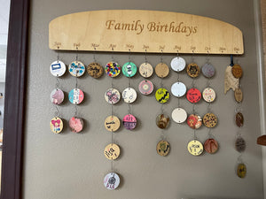 Wooden Birthday Calendar