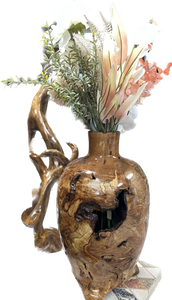 Cherry Burl Wooden Vase
