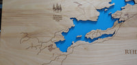 Anstruther Lake, Ontario, Canada- Laser Cut Wood Map