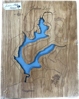 Indian Lake, Pennsylvania - Laser Engraved Wood Map Overflow Sale Special