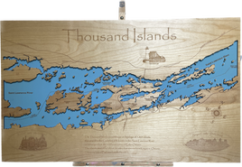 Thousand Islands (DIY Frame) - Laser Engraved Wood Map Overflow Sale Special