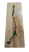 Mississippi River La Cross to Lake Peppin- Laser Cut Wood Map