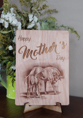 Mare and Foal Mother's Day Greeting Card