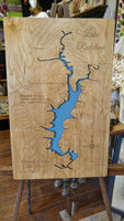 Lake Redstone, Wisconsin - Laser Cut Wood Map