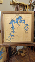 Pomme De Terre Lake, Missouri - laser cut wood map