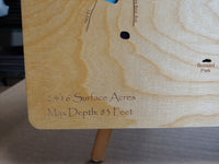 White Bear Lake, Minnesota - laser cut wood map