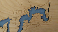 Lake Rabun, Georgia - Laser Cut Wood Map