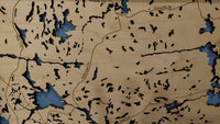 Parry Sound, Ontario - laser cut wood map