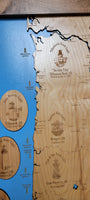 Oregon Coast - Laser Cut Wood Map