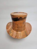 Ambrosia Maple Cowboy Hat - Rare Wood Turned Men's Headwear #264