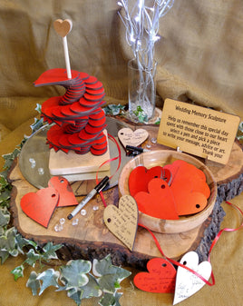 Red Hearts Memory Sculpture