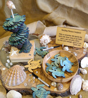 Colorful Sea Turtle Memory Sculpture Guest Book