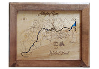 The Allegheny River - Wood Laser Cut Map