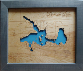 Balsam Lake, Wisconsin - Laser Cut Wood Map