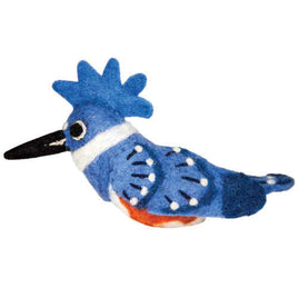 Belted Kingfisher Felted Bird Ornament