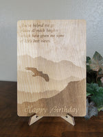 Hawk over Mountains Birthday Card
