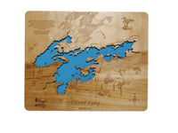 Island Lake, Minnesota - Laser Cut Wood Map