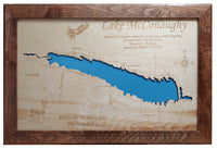 Lake McConaughy, Nebraska - Laser Cut Wood Map