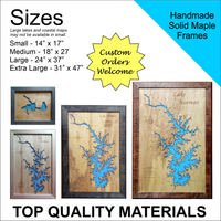 Pine Lake, Wisconsin - laser cut wood map