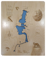 Lake Milton, OH - Laser Cut Wood Map