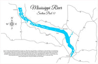 Mississippi River Pool 11 - Laser Cut Wood Map