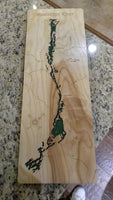 Mississippi River Lower Basin - Laser Cut Wood Map