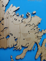 Newfoundland, Canada - laser cut wood map