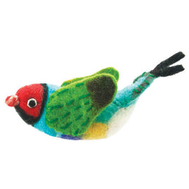 Rainbow Finch Felted Bird Ornament