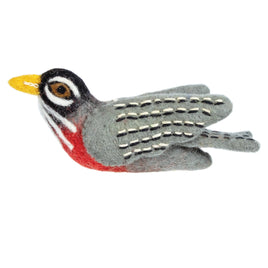 Red Robin Felted Bird Ornament