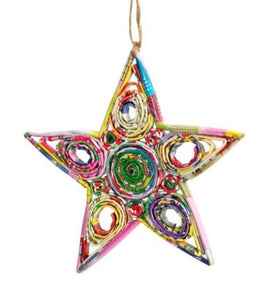 Star Recycled Paper Ornament