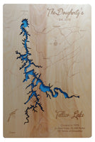 Tellico Lake, Tennessee - laser cut wood map