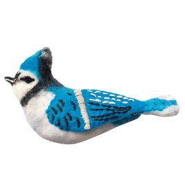 Blue Jay Felted Bird Ornament