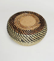 Pine Needle Bowl with Gold Medallion