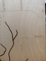 Chittenango Falls State Park- Laser Cut Wood Map