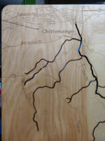 Chittenango Falls State Park- Laser Cut Wood Map