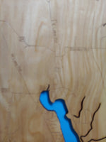 Chittenango Falls State Park- Laser Cut Wood Map