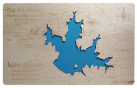 Lake Auman, North Carolina - Laser Cut Wood Map