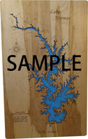 Lake Sammamish, Washington - Laser Cut Wood Map